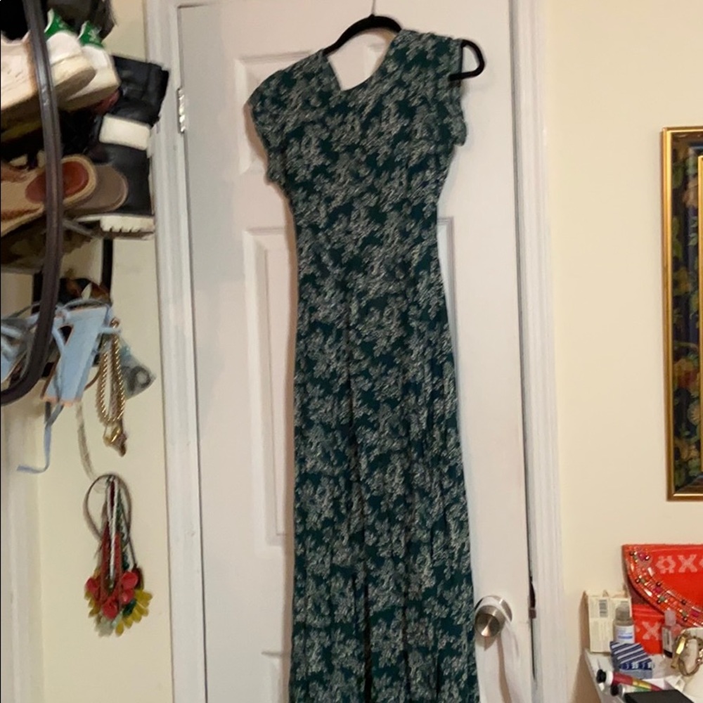 Urban outfitters emerald green floral dress